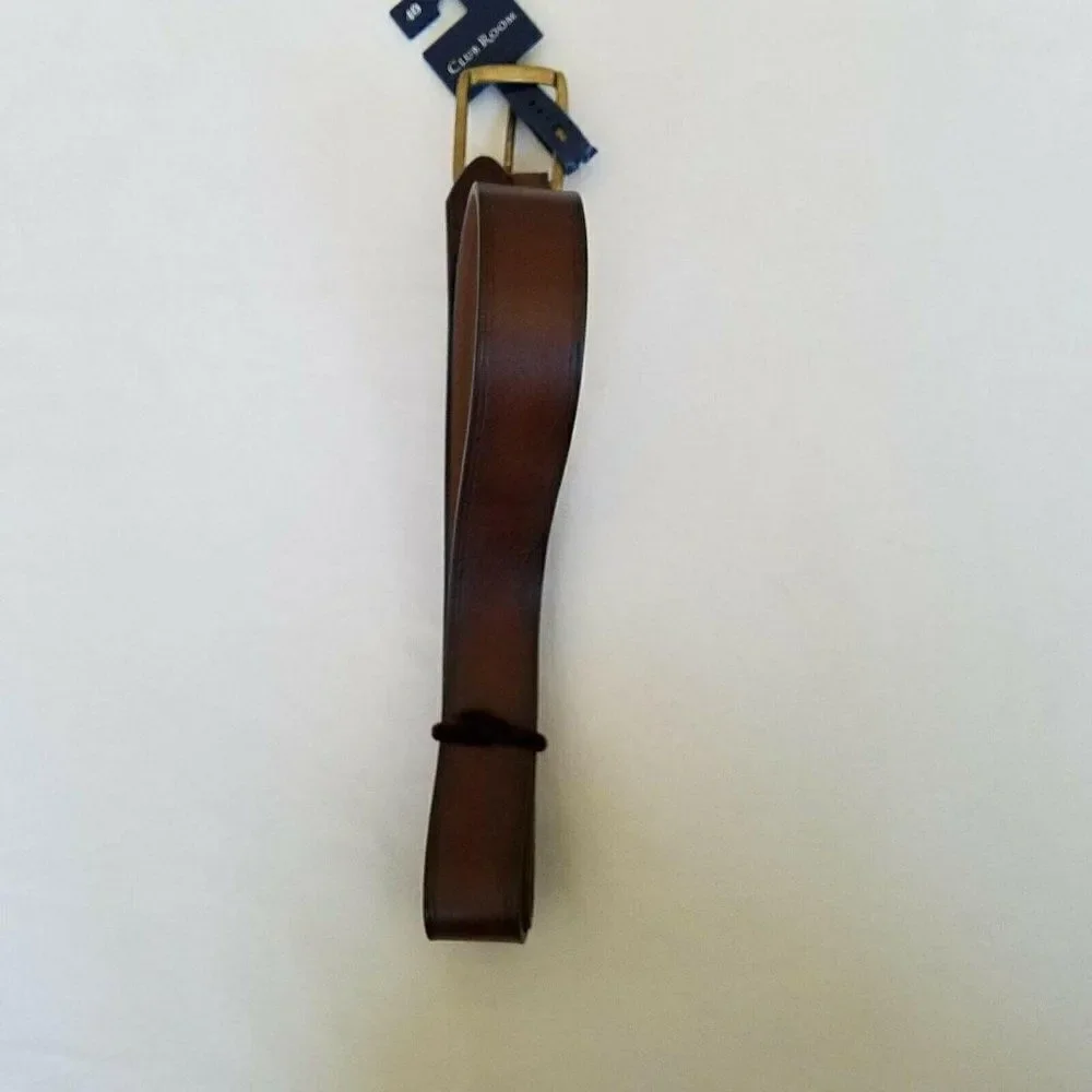 Men's Clubroom Denim Leather Belt. Size 40